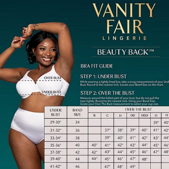 Vanity Fair Full-Figure Smoothing Comfort® Underwire Bra - 76380, Tan Sz 42DD - Picture 2 of 4